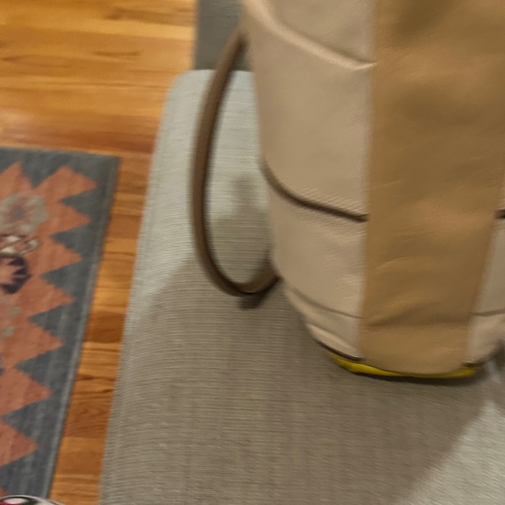 Coach White and Yellow Satchel - Picture 7 of 12